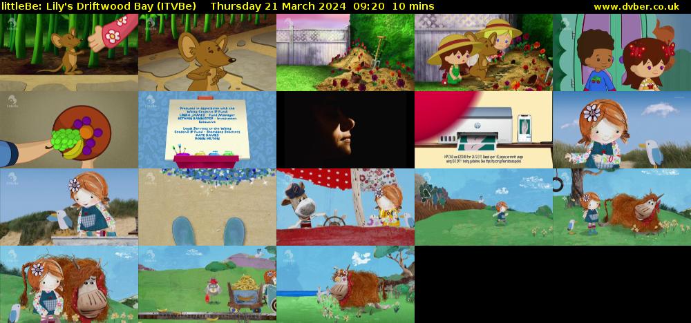 littleBe: Lily's Driftwood Bay (ITVBe) Thursday 21 March 2024 09:20 - 09:30