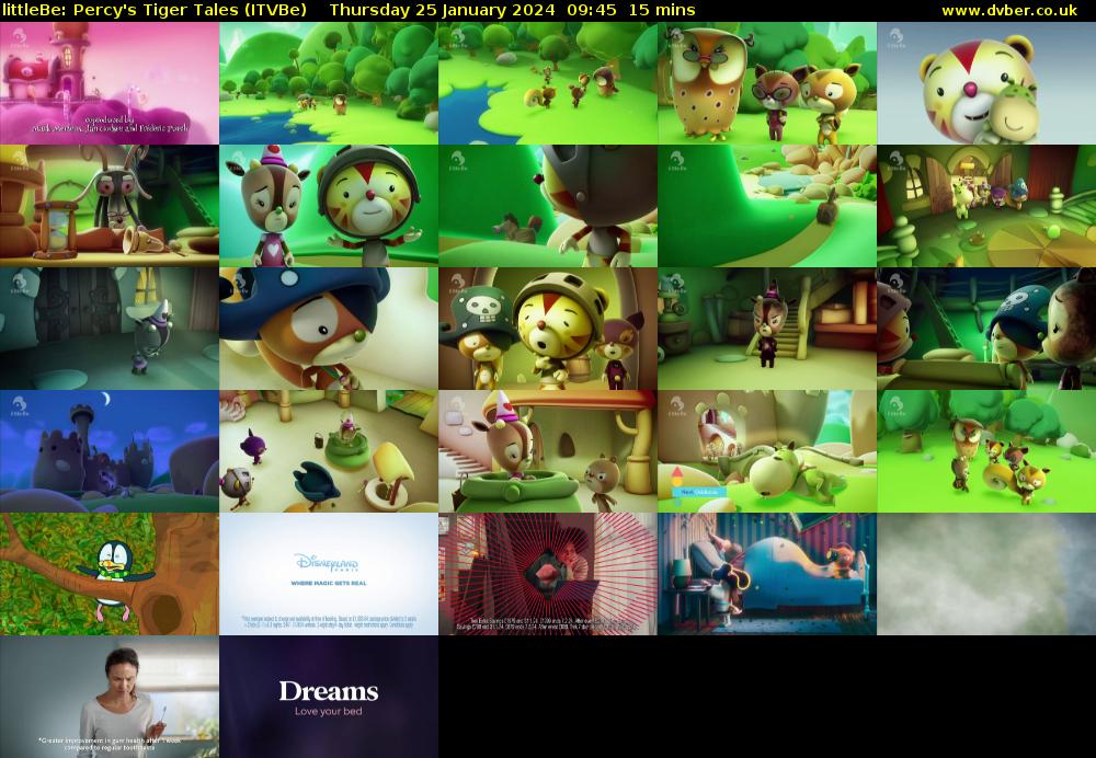 littleBe: Percy's Tiger Tales (ITVBe) Thursday 25 January 2024 09:45 - 10:00