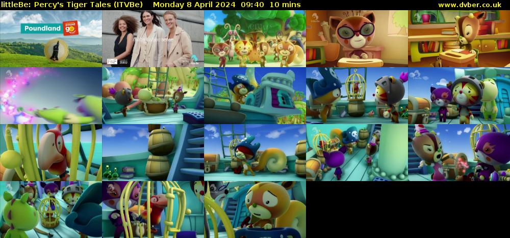 littleBe: Percy's Tiger Tales (ITVBe) Monday 8 April 2024 09:40 - 09:50