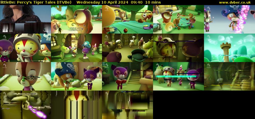 littleBe: Percy's Tiger Tales (ITVBe) Wednesday 10 April 2024 09:40 - 09:50