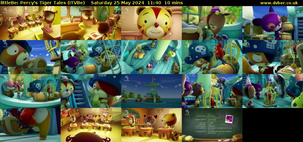 littleBe: Percy's Tiger Tales (ITVBe) Saturday 25 May 2024 11:40 - 11:50