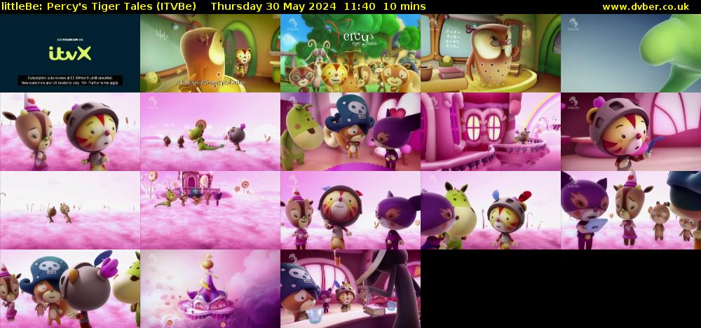 littleBe: Percy's Tiger Tales (ITVBe) Thursday 30 May 2024 11:40 - 11:50