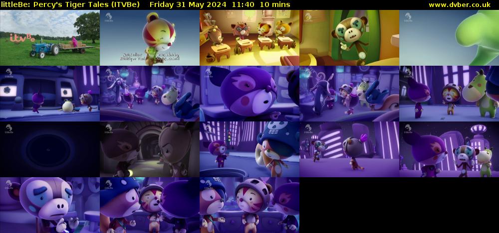 littleBe: Percy's Tiger Tales (ITVBe) Friday 31 May 2024 11:40 - 11:50