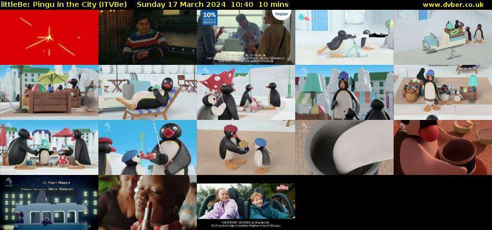 littleBe: Pingu in the City (ITVBe) Sunday 17 March 2024 10:40 - 10:50
