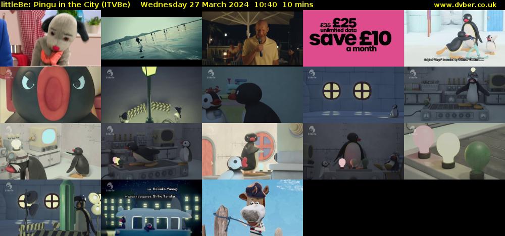 littleBe: Pingu in the City (ITVBe) Wednesday 27 March 2024 10:40 - 10:50