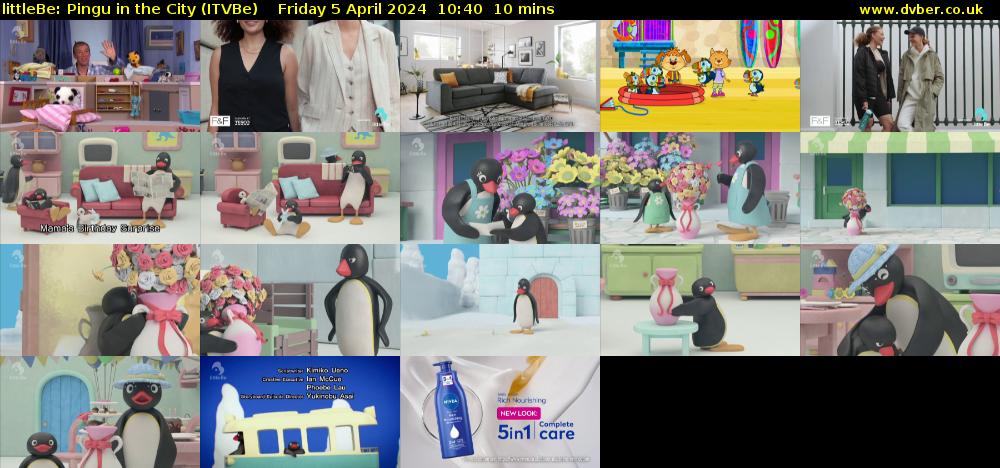 littleBe: Pingu in the City (ITVBe) Friday 5 April 2024 10:40 - 10:50