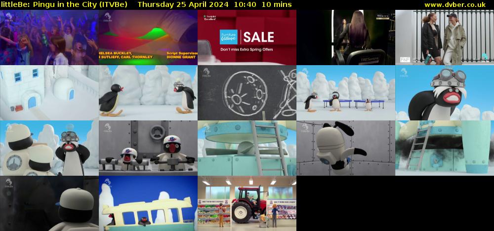 littleBe: Pingu in the City (ITVBe) Thursday 25 April 2024 10:40 - 10:50