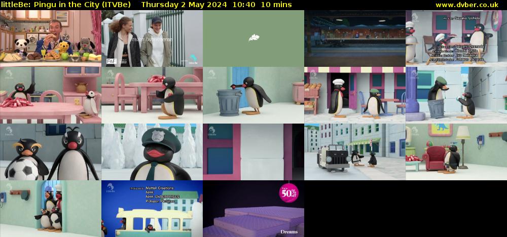 littleBe: Pingu in the City (ITVBe) Thursday 2 May 2024 10:40 - 10:50