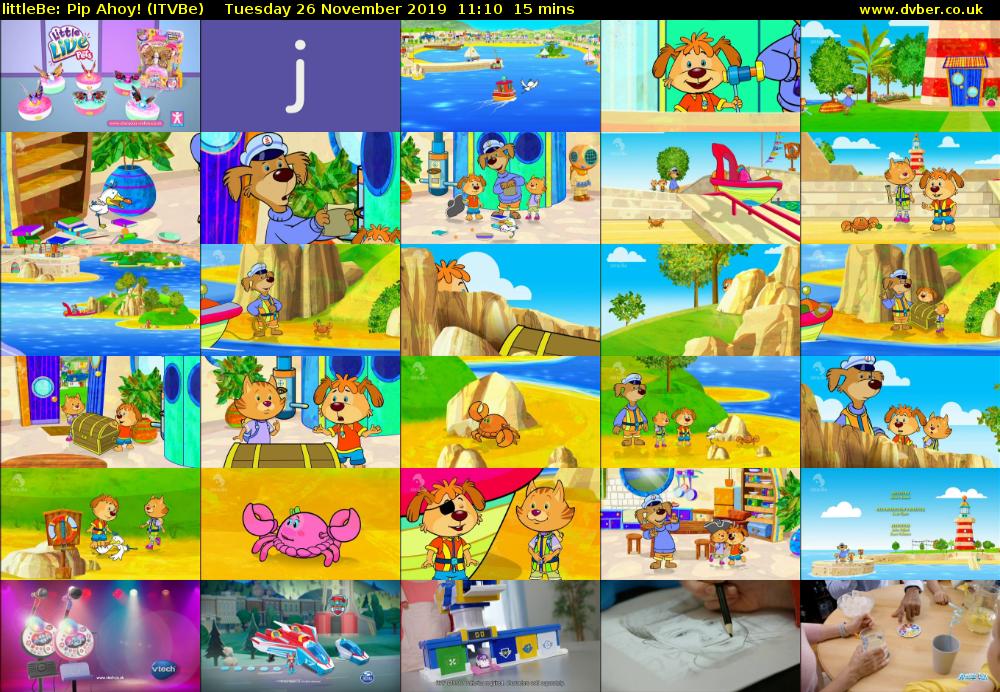 littleBe: Pip Ahoy! (ITVBe) Tuesday 26 November 2019 11:10 - 11:25