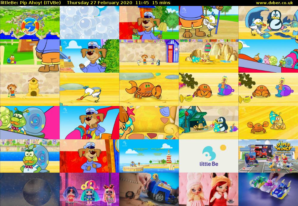 littleBe: Pip Ahoy! (ITVBe) Thursday 27 February 2020 11:45 - 12:00