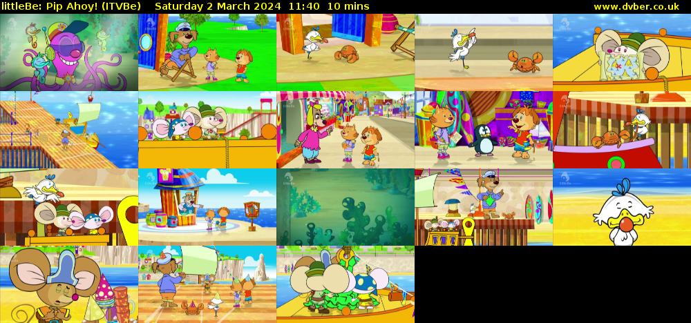 littleBe: Pip Ahoy! (ITVBe) Saturday 2 March 2024 11:40 - 11:50