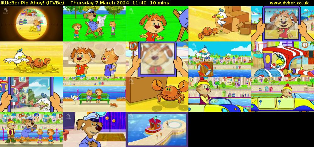 littleBe: Pip Ahoy! (ITVBe) Thursday 7 March 2024 11:40 - 11:50