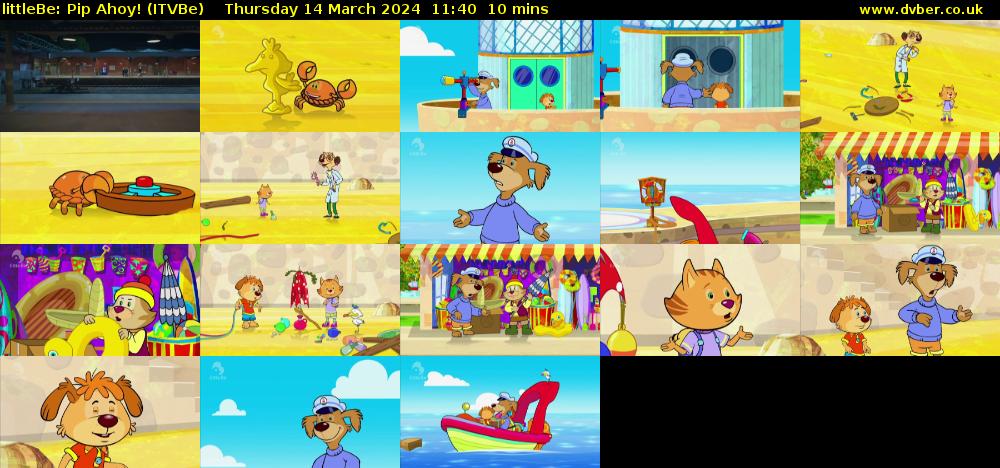 littleBe: Pip Ahoy! (ITVBe) Thursday 14 March 2024 11:40 - 11:50