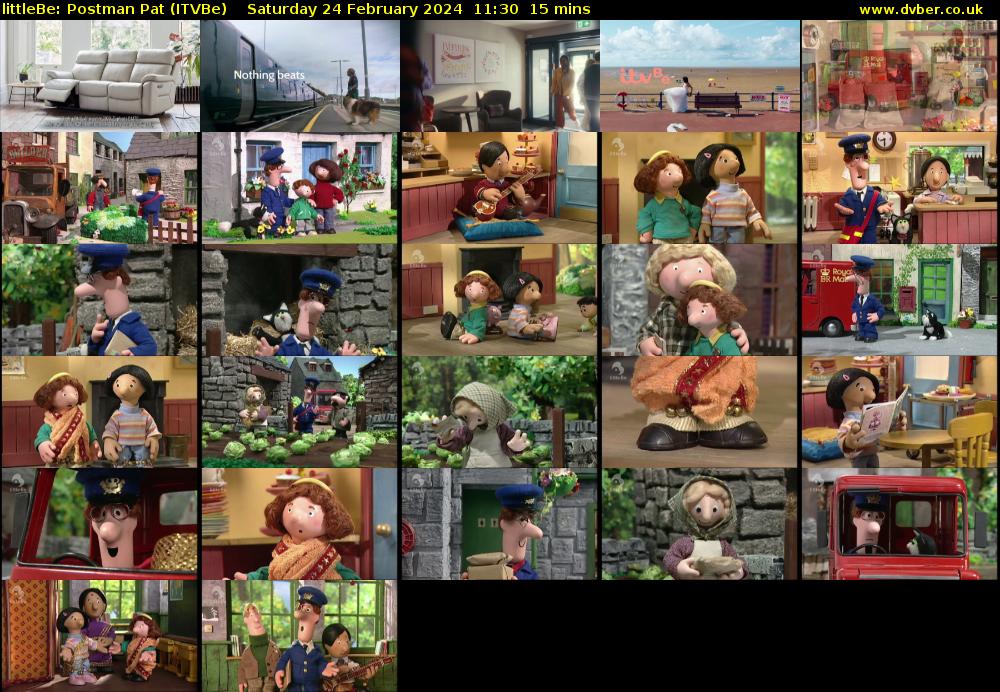 littleBe: Postman Pat (ITVBe) Saturday 24 February 2024 11:30 - 11:45