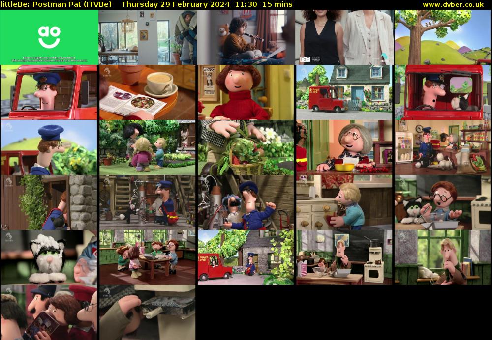 littleBe: Postman Pat (ITVBe) Thursday 29 February 2024 11:30 - 11:45