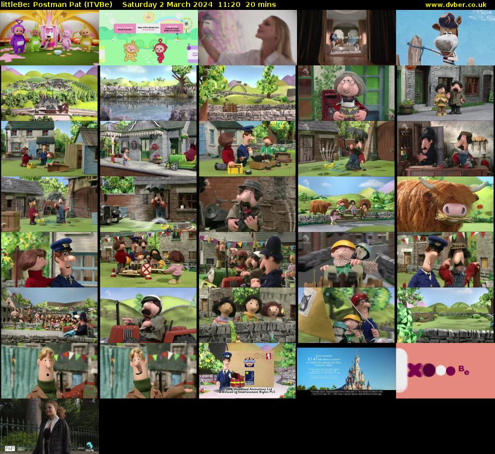 littleBe: Postman Pat (ITVBe) Saturday 2 March 2024 11:20 - 11:40