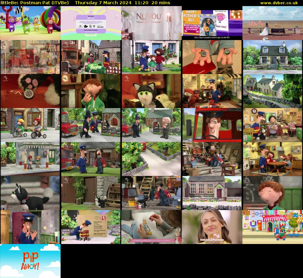 littleBe: Postman Pat (ITVBe) Thursday 7 March 2024 11:20 - 11:40