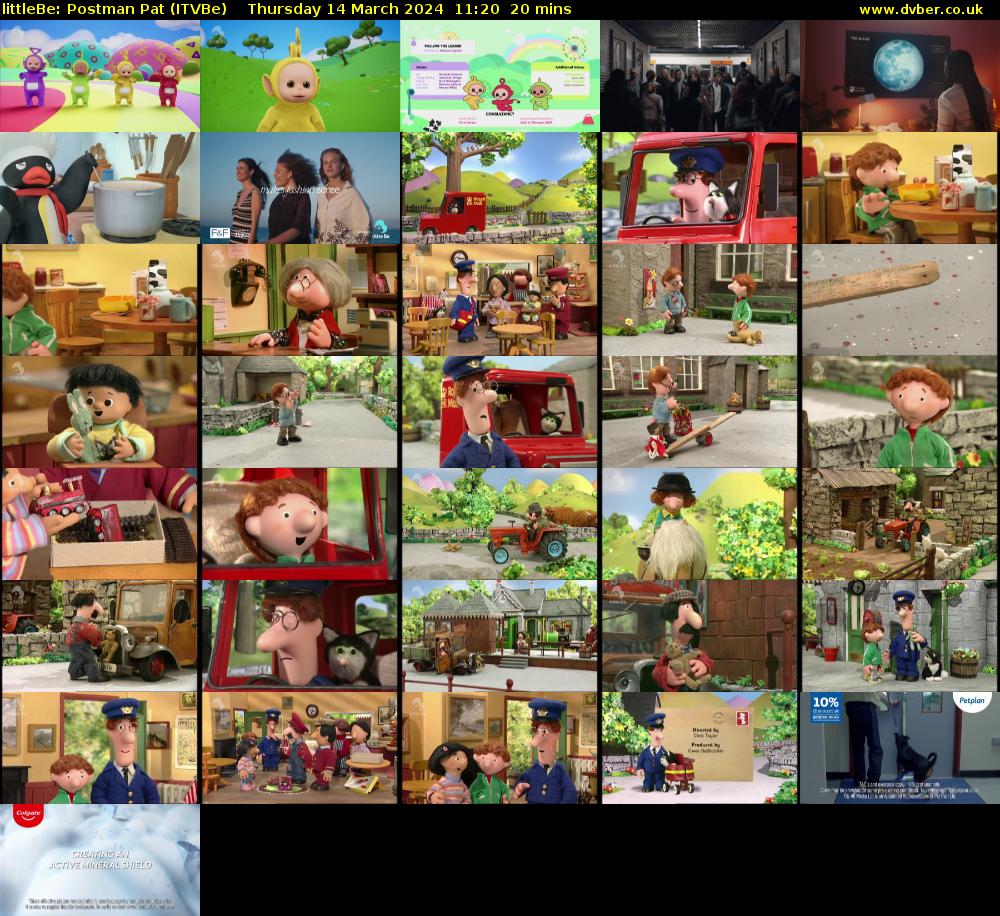littleBe: Postman Pat (ITVBe) Thursday 14 March 2024 11:20 - 11:40