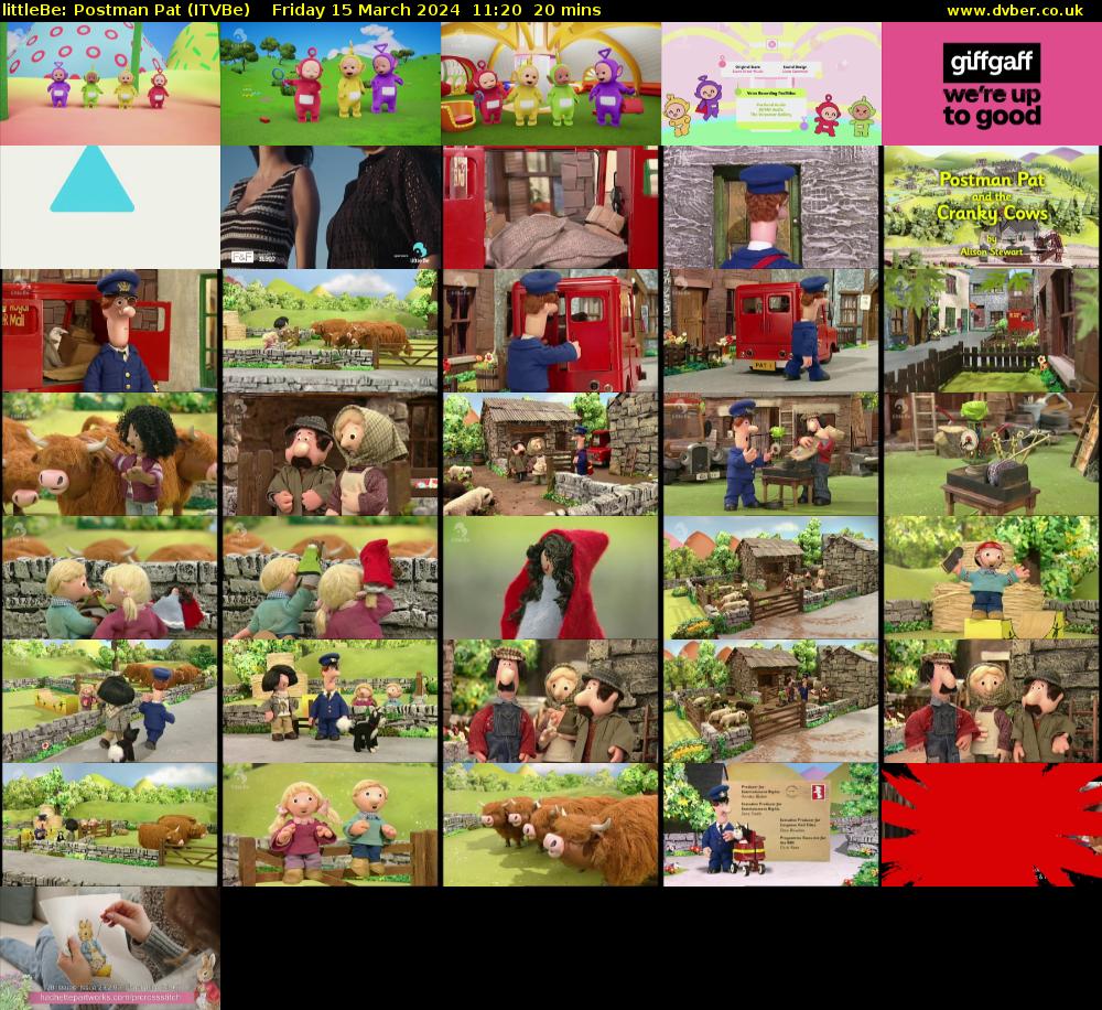littleBe: Postman Pat (ITVBe) Friday 15 March 2024 11:20 - 11:40