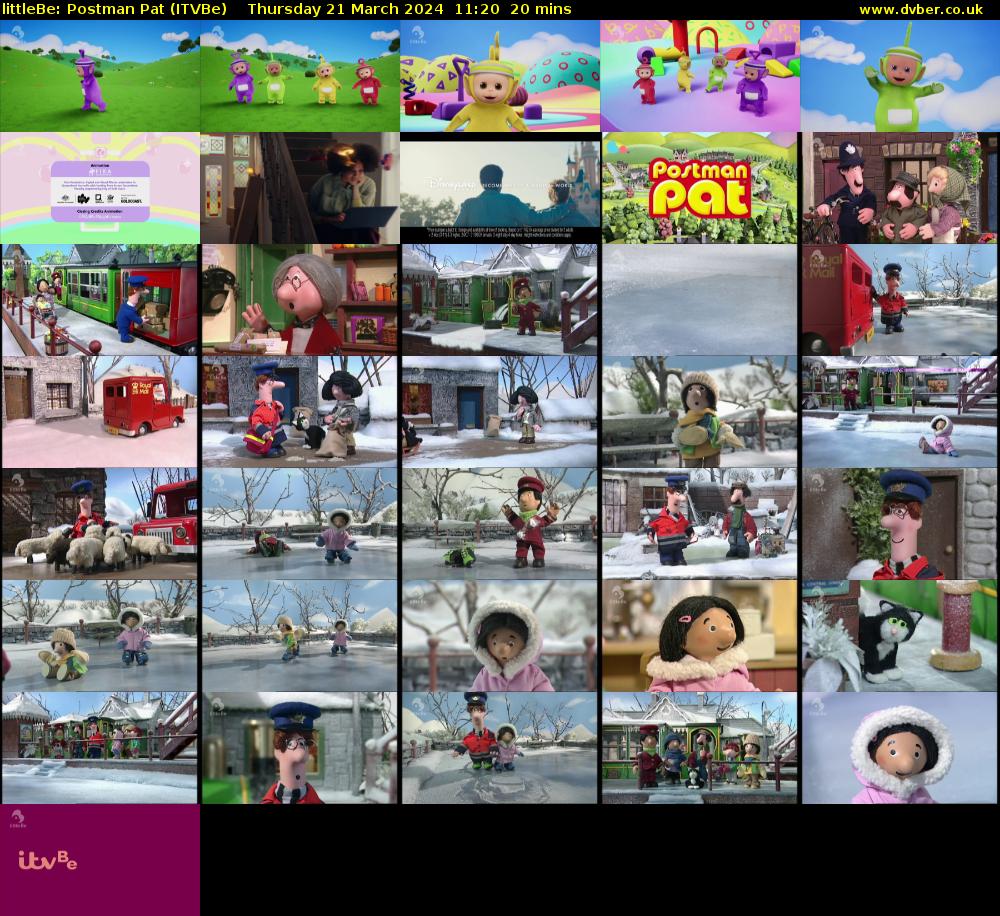 littleBe: Postman Pat (ITVBe) Thursday 21 March 2024 11:20 - 11:40