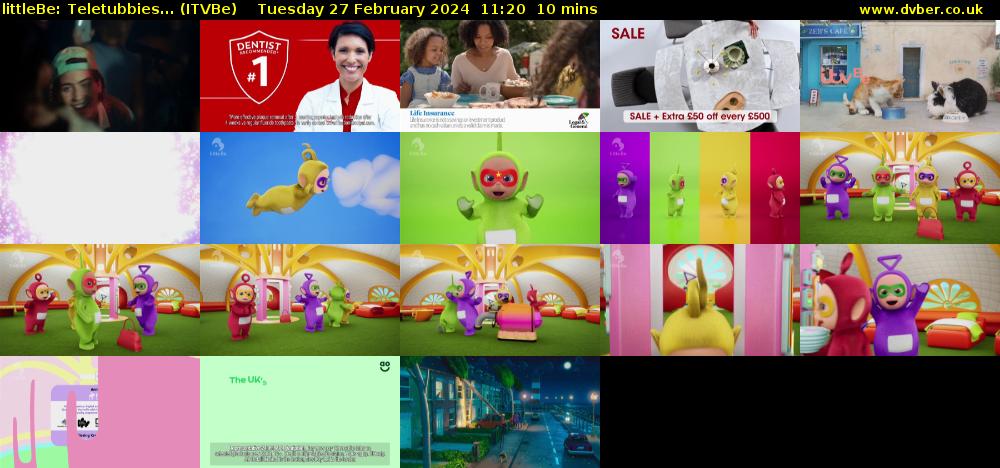 littleBe: Teletubbies... (ITVBe) Tuesday 27 February 2024 11:20 - 11:30