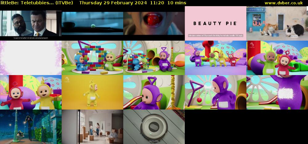 littleBe: Teletubbies... (ITVBe) Thursday 29 February 2024 11:20 - 11:30