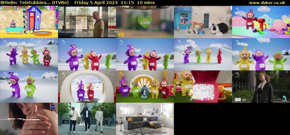 littleBe: Teletubbies... (ITVBe) Friday 5 April 2024 11:15 - 11:25