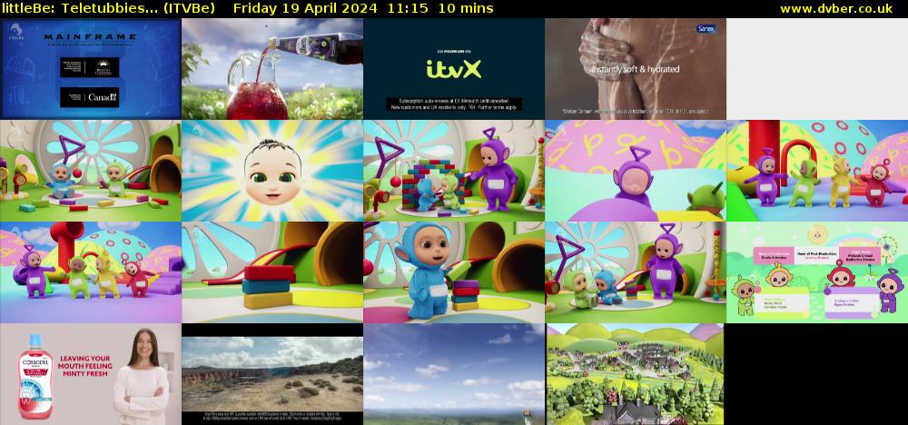 littleBe: Teletubbies... (ITVBe) Friday 19 April 2024 11:15 - 11:25