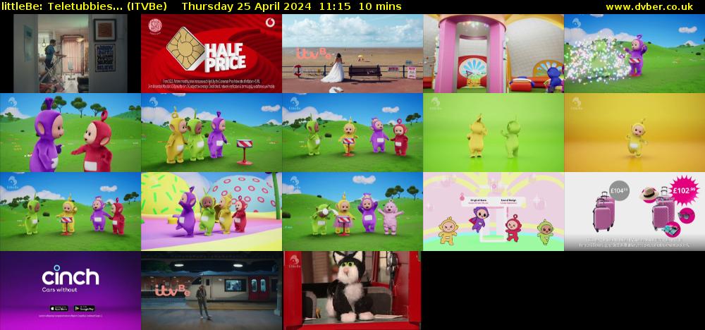 littleBe: Teletubbies... (ITVBe) Thursday 25 April 2024 11:15 - 11:25