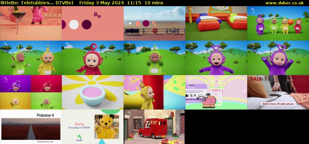 littleBe: Teletubbies... (ITVBe) Friday 3 May 2024 11:15 - 11:25