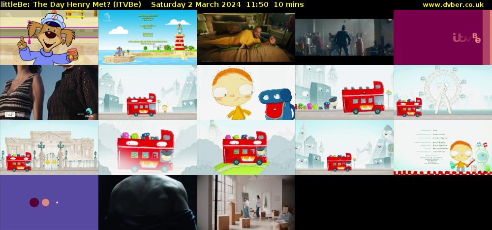 littleBe: The Day Henry Met? (ITVBe) Saturday 2 March 2024 11:50 - 12:00
