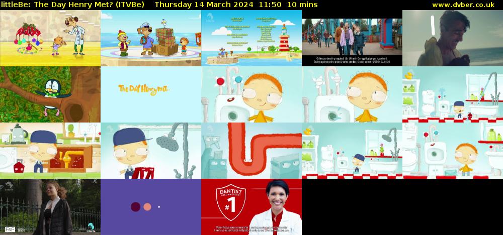 littleBe: The Day Henry Met? (ITVBe) Thursday 14 March 2024 11:50 - 12:00