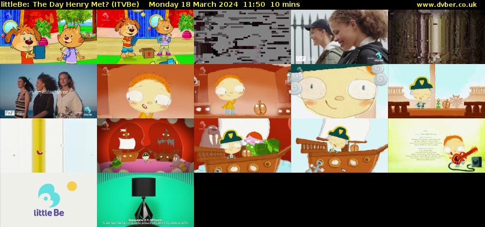 littleBe: The Day Henry Met? (ITVBe) Monday 18 March 2024 11:50 - 12:00
