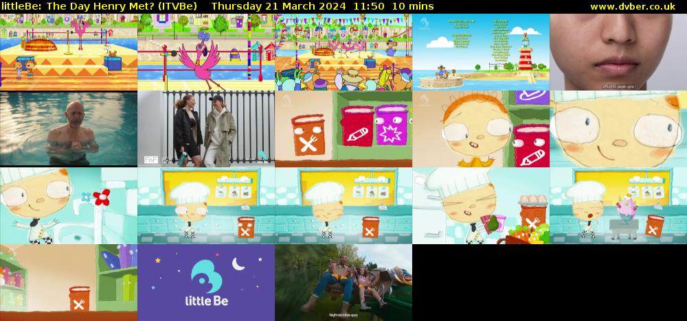 littleBe: The Day Henry Met? (ITVBe) Thursday 21 March 2024 11:50 - 12:00