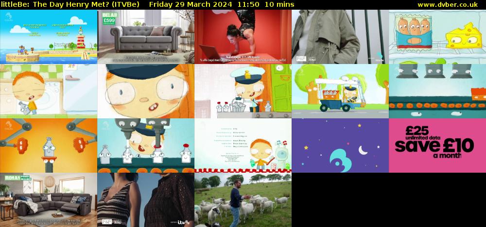 littleBe: The Day Henry Met? (ITVBe) Friday 29 March 2024 11:50 - 12:00