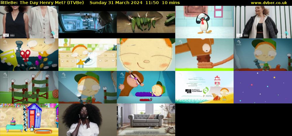 littleBe: The Day Henry Met? (ITVBe) Sunday 31 March 2024 11:50 - 12:00