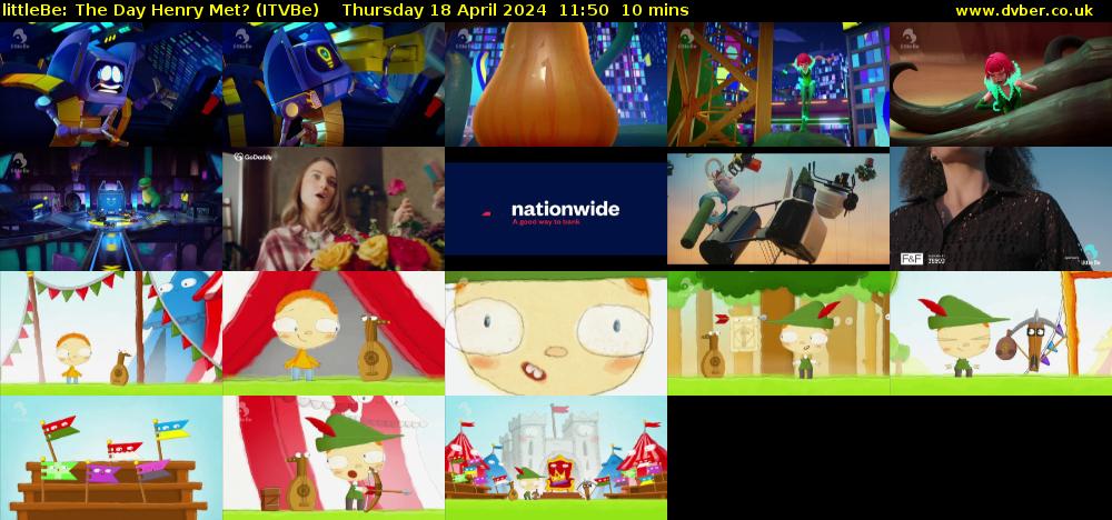 littleBe: The Day Henry Met? (ITVBe) Thursday 18 April 2024 11:50 - 12:00