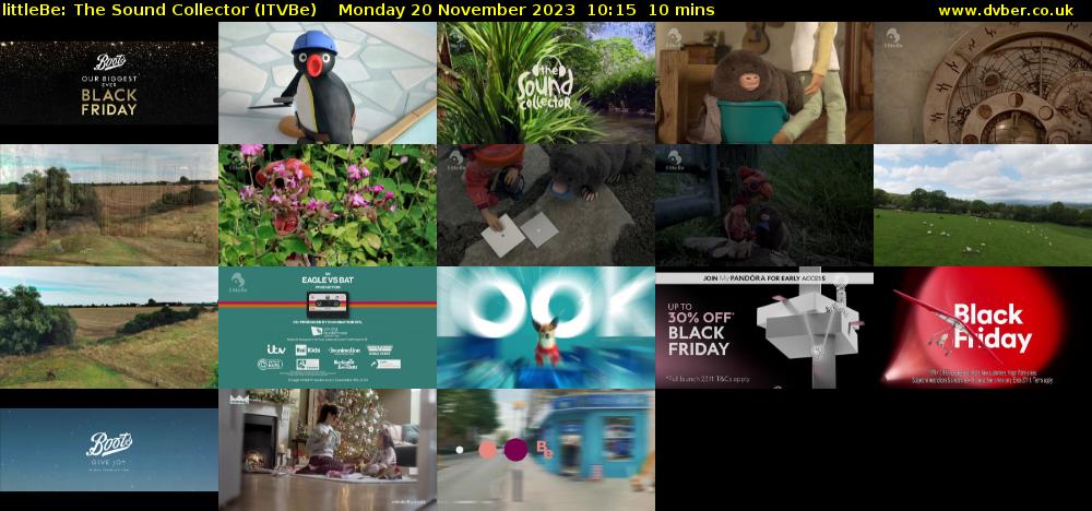 littleBe: The Sound Collector (ITVBe) Monday 20 November 2023 10:15 - 10:25
