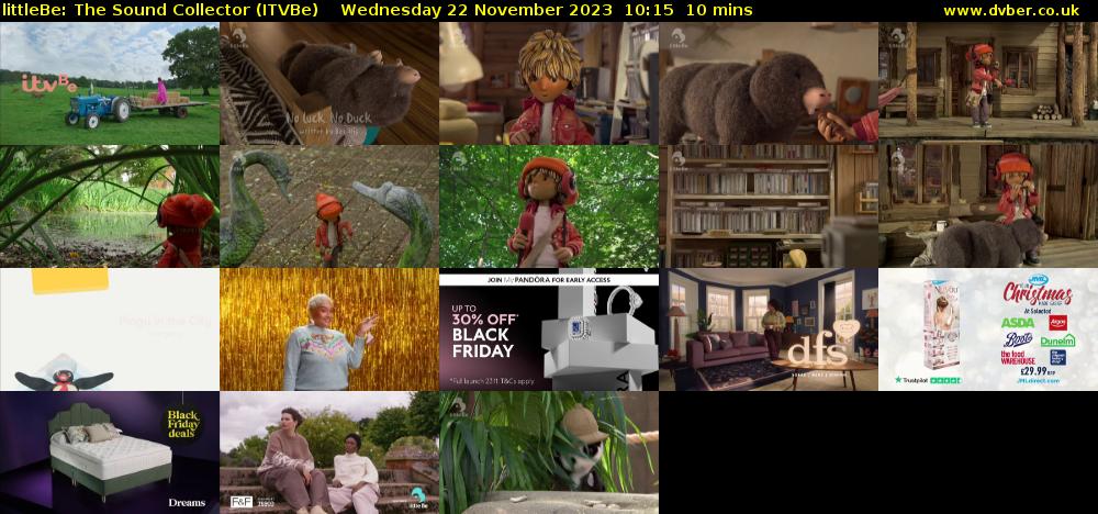littleBe: The Sound Collector (ITVBe) Wednesday 22 November 2023 10:15 - 10:25