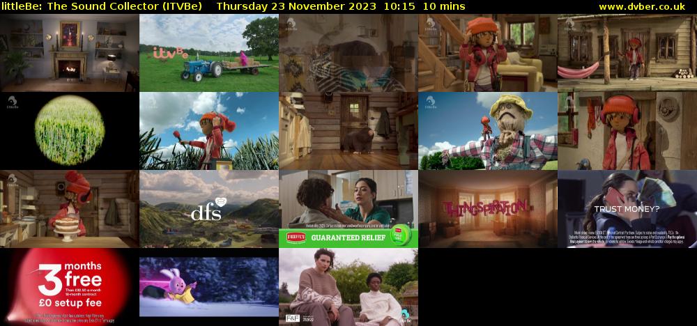 littleBe: The Sound Collector (ITVBe) Thursday 23 November 2023 10:15 - 10:25