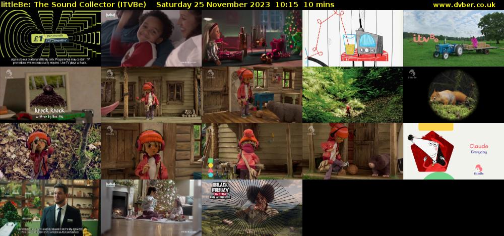 littleBe: The Sound Collector (ITVBe) Saturday 25 November 2023 10:15 - 10:25