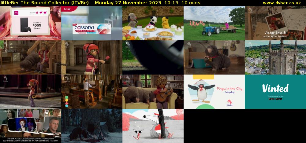 littleBe: The Sound Collector (ITVBe) Monday 27 November 2023 10:15 - 10:25