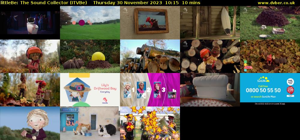 littleBe: The Sound Collector (ITVBe) Thursday 30 November 2023 10:15 - 10:25