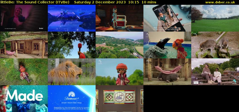 littleBe: The Sound Collector (ITVBe) Saturday 2 December 2023 10:15 - 10:25