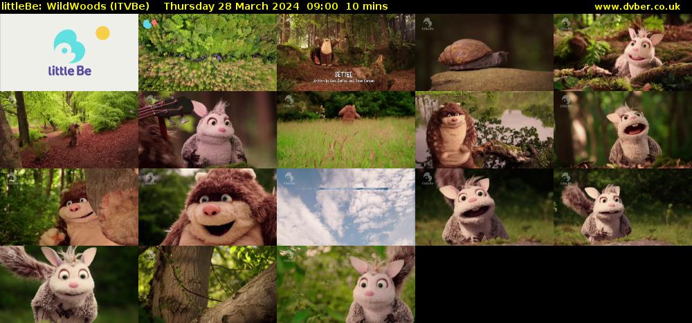 littleBe: WildWoods (ITVBe) Thursday 28 March 2024 09:00 - 09:10