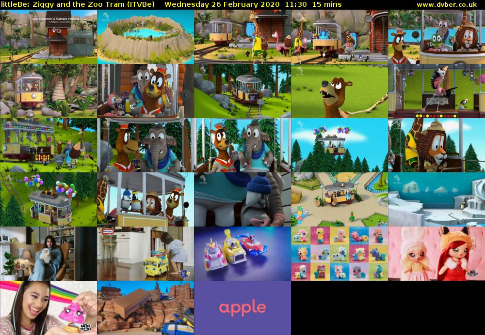 littleBe: Ziggy and the Zoo Tram (ITVBe) Wednesday 26 February 2020 11:30 - 11:45
