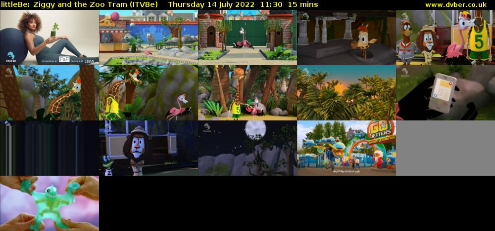 littleBe: Ziggy and the Zoo Tram (ITVBe) Thursday 14 July 2022 11:30 - 11:45