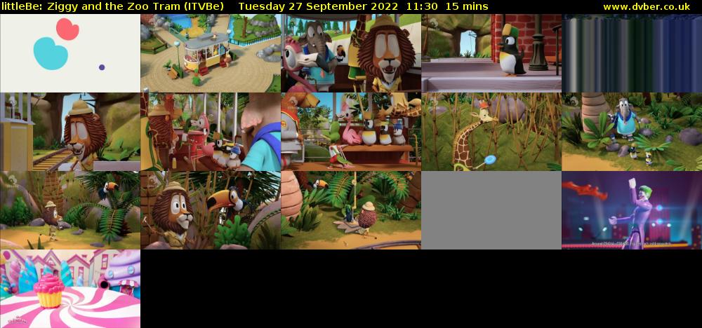 littleBe: Ziggy and the Zoo Tram (ITVBe) Tuesday 27 September 2022 11:30 - 11:45