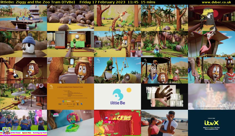 littleBe: Ziggy and the Zoo Tram (ITVBe) Friday 17 February 2023 11:45 - 12:00