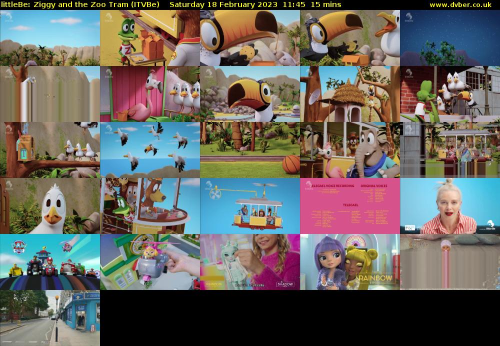 littleBe: Ziggy and the Zoo Tram (ITVBe) Saturday 18 February 2023 11:45 - 12:00